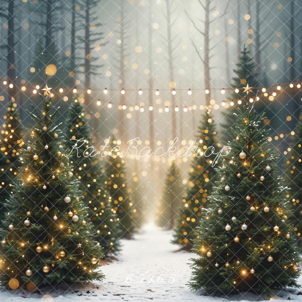 ⚡Blitzangebote --Kate Weihnachten im Freien Wald Hintergrund Entworfen von Emetselch - Kate Backdrop.de