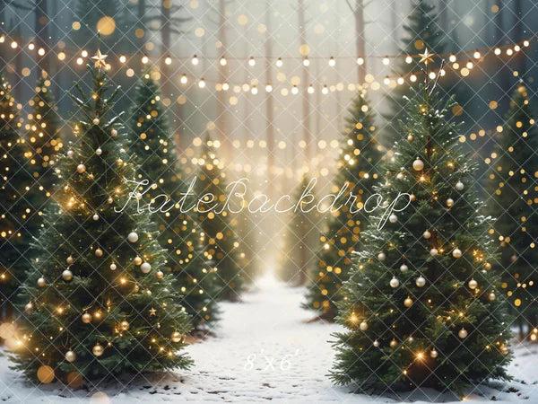 ⚡Blitzangebote --Kate Weihnachten im Freien Wald Hintergrund Entworfen von Emetselch - Kate Backdrop.de