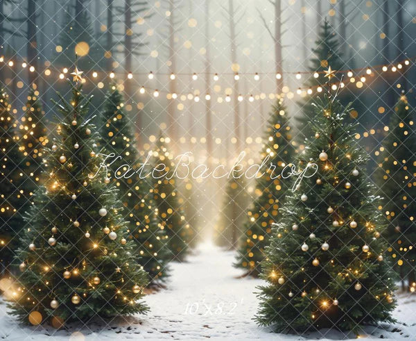 ⚡Blitzangebote --Kate Weihnachten im Freien Wald Hintergrund Entworfen von Emetselch - Kate Backdrop.de