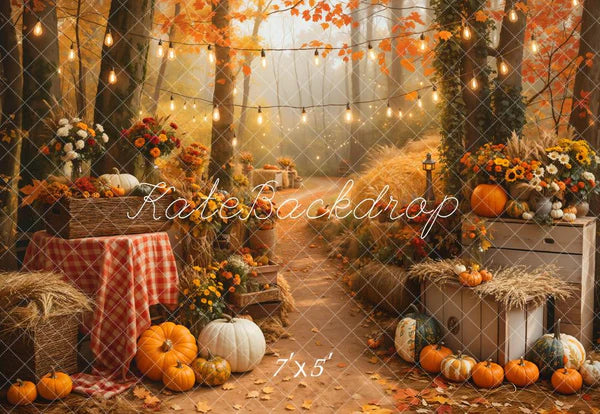 50%OFF-Kate Halloween Außenbereich Ahorn Wald Kürbis Pfad Hintergrund - Kate Backdrop.de