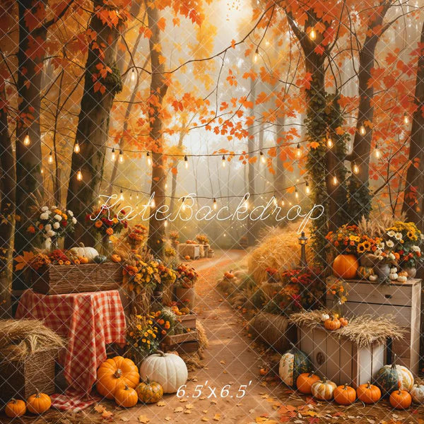 50%OFF-Kate Halloween Außenbereich Ahorn Wald Kürbis Pfad Hintergrund - Kate Backdrop.de