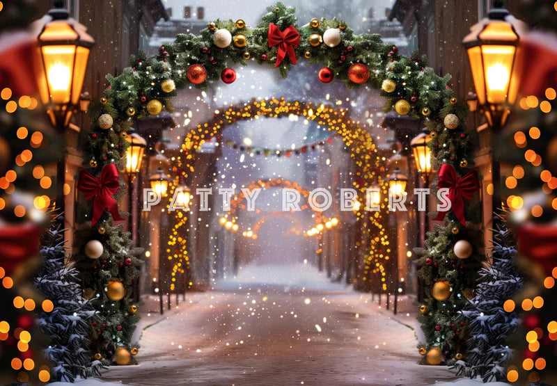 ⚡Blitzangebote #3-Kate Weihnachten Straße Bogen Hintergrund - Kate Backdrop.de