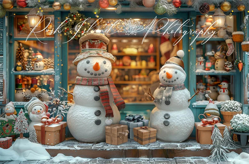 Kate Hintergrund Winter Weihnachten Fröhlicher Schneemann Shop Entworfen von Mini MakeBelieve - Kate Backdrop.de