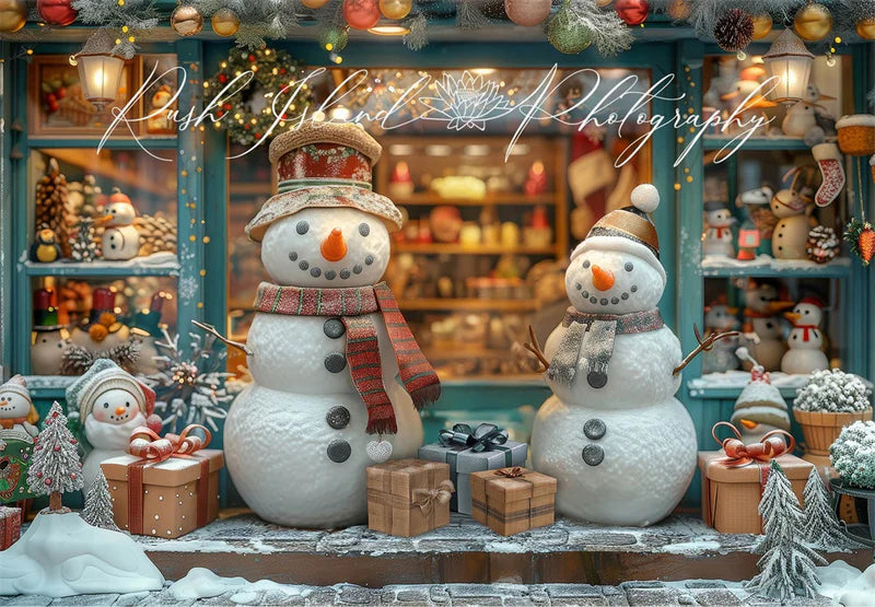 Kate Hintergrund Winter Weihnachten Fröhlicher Schneemann Shop Entworfen von Mini MakeBelieve - Kate Backdrop.de