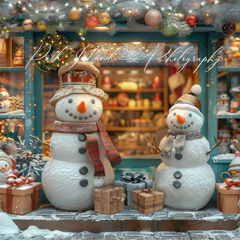 Kate Hintergrund Winter Weihnachten Fröhlicher Schneemann Shop Entworfen von Mini MakeBelieve - Kate Backdrop.de
