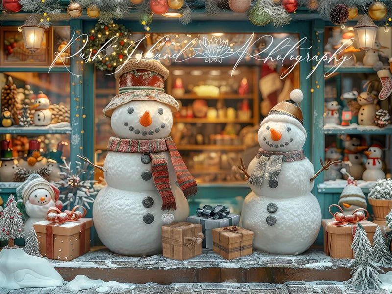 Kate Hintergrund Winter Weihnachten Fröhlicher Schneemann Shop Entworfen von Mini MakeBelieve - Kate Backdrop.de