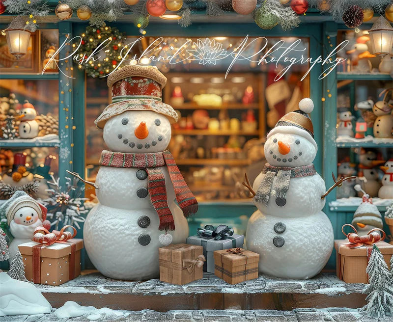 Kate Hintergrund Winter Weihnachten Fröhlicher Schneemann Shop Entworfen von Mini MakeBelieve - Kate Backdrop.de
