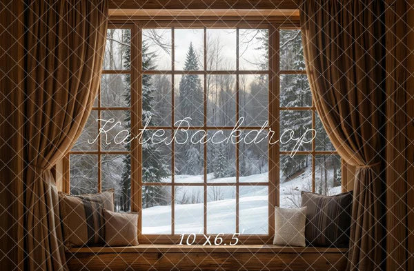 Kate Winter-Fenster Schnee-Szene Hintergrund entworfen von Emetselch