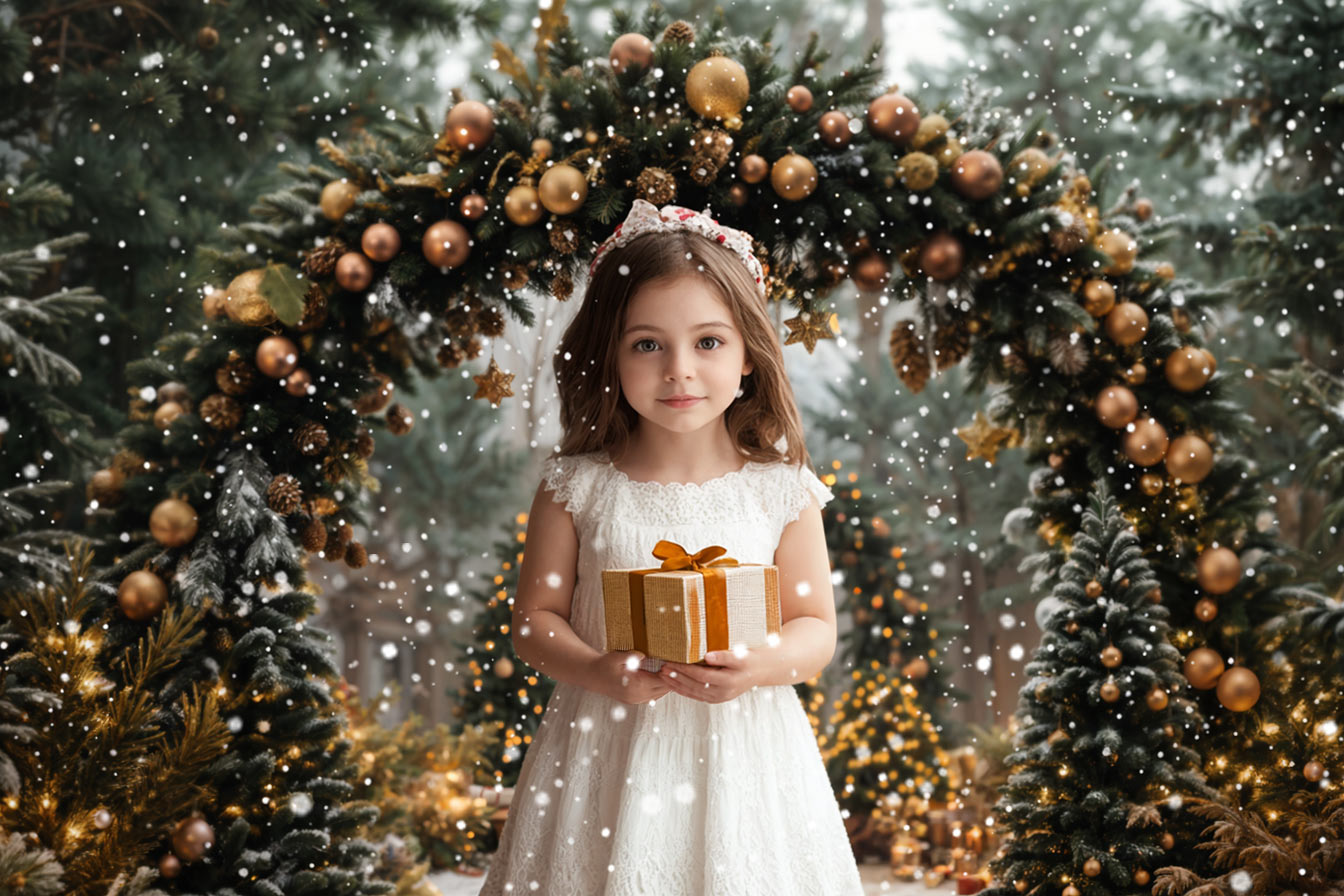 Kate Weihnachtsbaum Torbogen Wald Hintergrund - Kate Backdrop.de