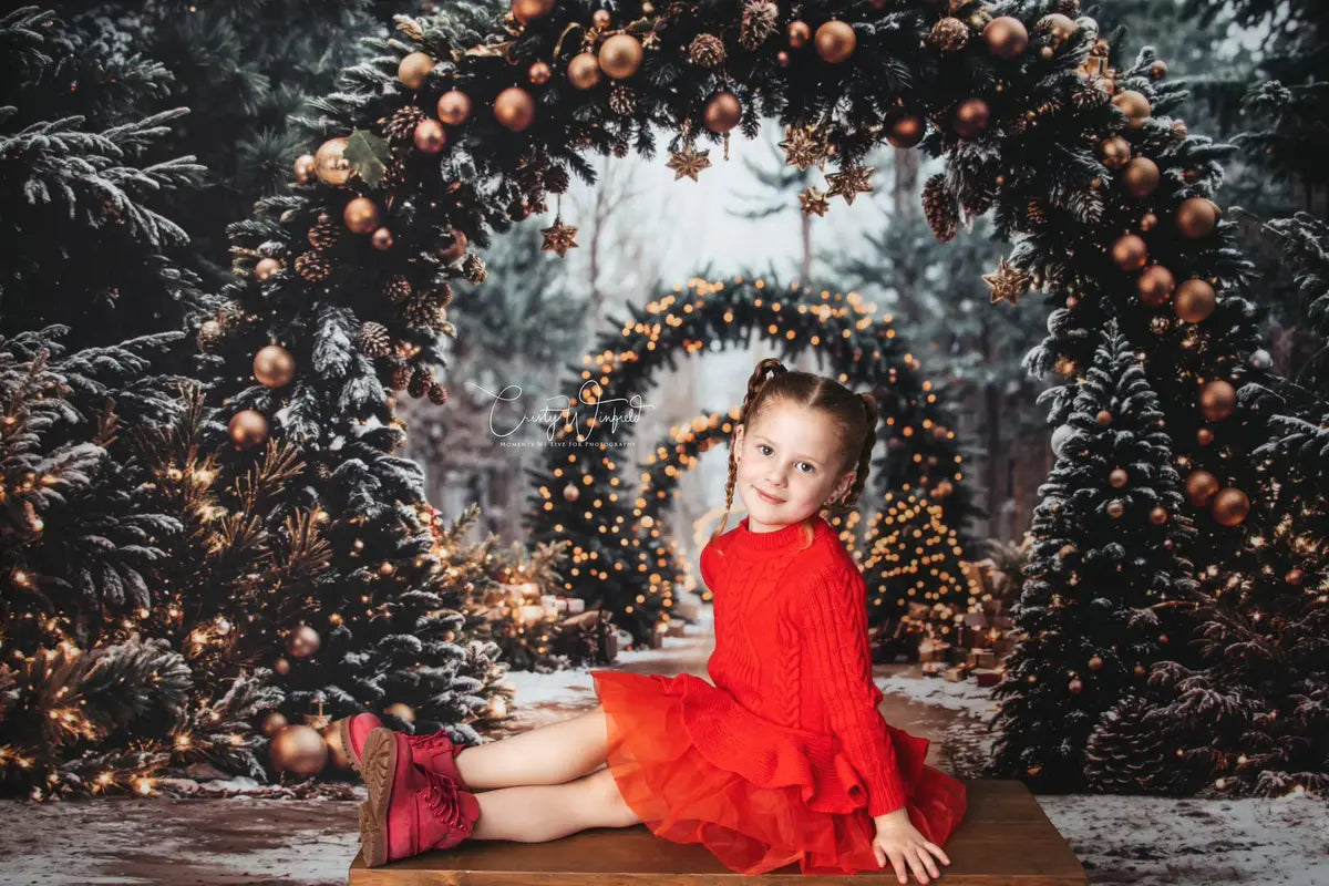 Kate Weihnachtsbaum Torbogen Wald Hintergrund - Kate Backdrop.de