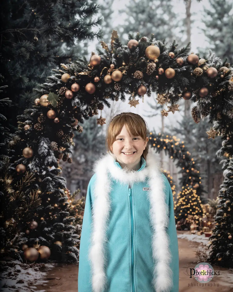 Kate Weihnachtsbaum Torbogen Wald Hintergrund - Kate Backdrop.de