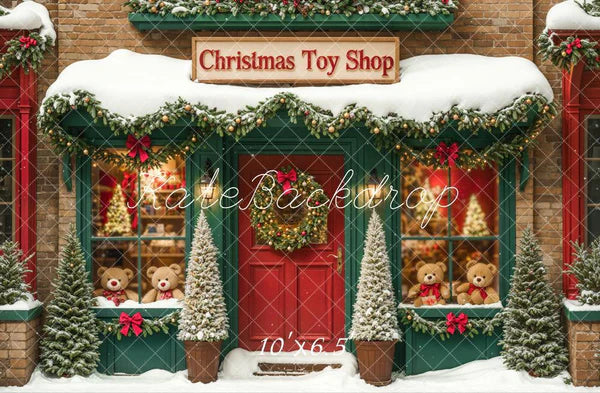 Kate Weihnachten Spielzeugladen Teddybären  Hintergrund Entworfen von Emetselch - Kate Backdrop.de