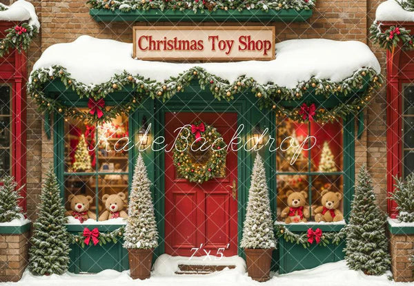Kate Weihnachten Spielzeugladen Teddybären  Hintergrund Entworfen von Emetselch - Kate Backdrop.de
