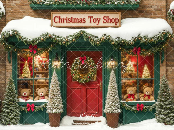 Kate Weihnachten Spielzeugladen Teddybären  Hintergrund Entworfen von Emetselch - Kate Backdrop.de