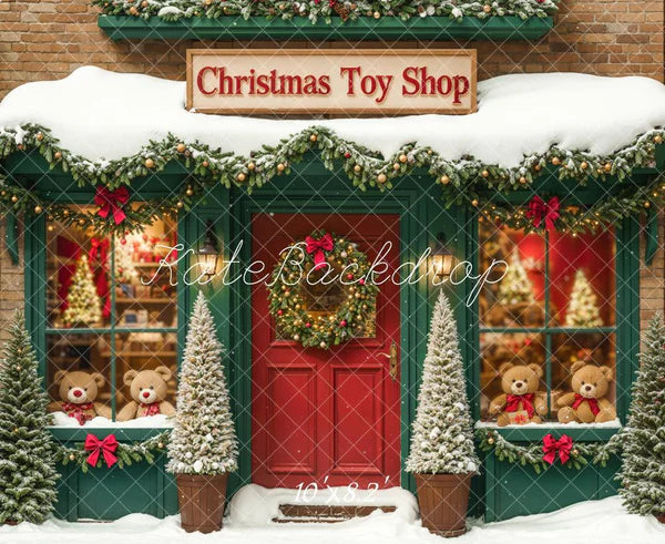 Kate Weihnachten Spielzeugladen Teddybären  Hintergrund Entworfen von Emetselch - Kate Backdrop.de