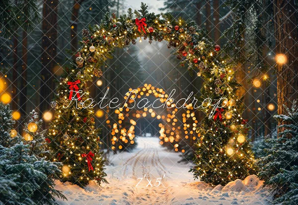 ⚡Blitzangebote #2-Kate Weihnachten wald Lichterbogen Hintergrund - Kate Backdrop.de