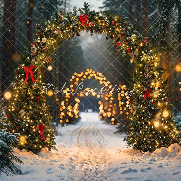 ⚡Blitzangebote #2-Kate Weihnachten wald Lichterbogen Hintergrund - Kate Backdrop.de