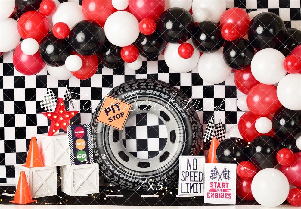Kate Cake Smash Geburtstag Fast One Rennen Hintergrund von Mandy Ringe Fotografie - Kate Backdrop.de