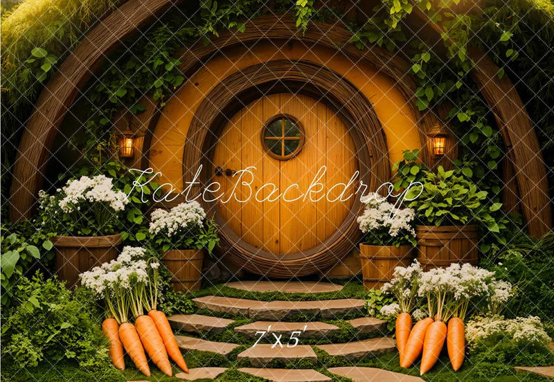 Kate Ostern Hobbit Haus Wald Hintergrund entworfen von Emetselch - Kate Backdrop.de