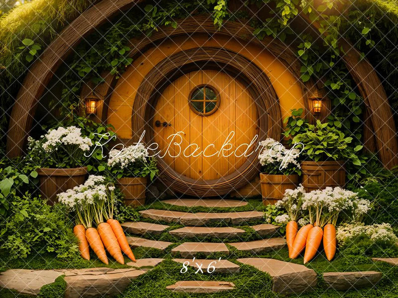 Kate Ostern Hobbit Haus Wald Hintergrund entworfen von Emetselch - Kate Backdrop.de