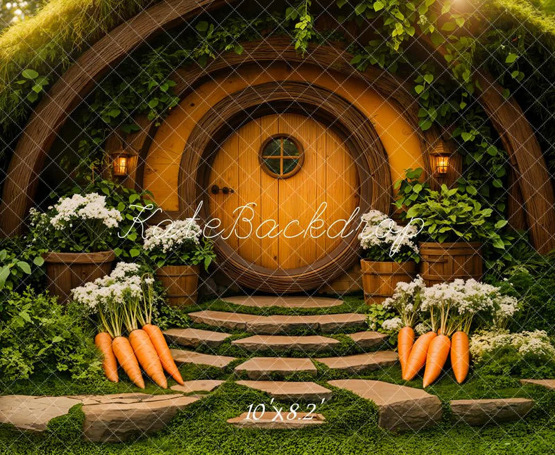 Kate Ostern Hobbit Haus Wald Hintergrund entworfen von Emetselch - Kate Backdrop.de