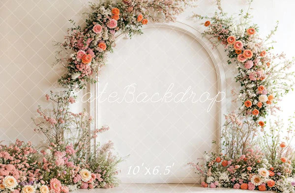 Kate Frühling Blumenbogen Hochzeit Hintergrund entworfen von Emetselch - Kate Backdrop.de