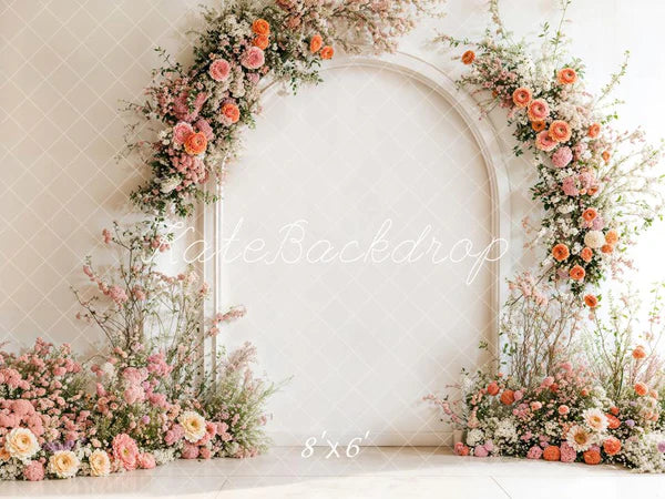Kate Frühling Blumenbogen Hochzeit Hintergrund entworfen von Emetselch - Kate Backdrop.de
