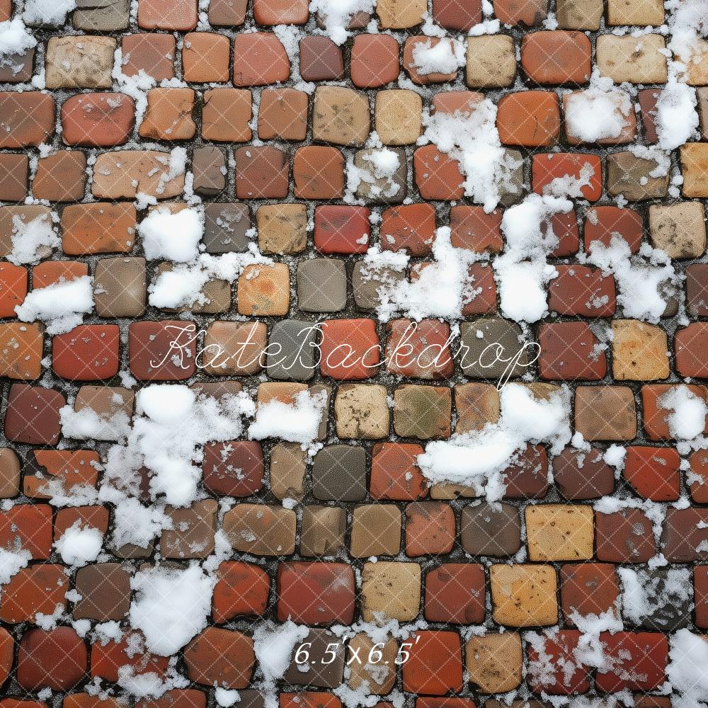 Kate Winter Stein Schnee Boden Hintergrund von Patty Roberts - Kate Backdrop.de