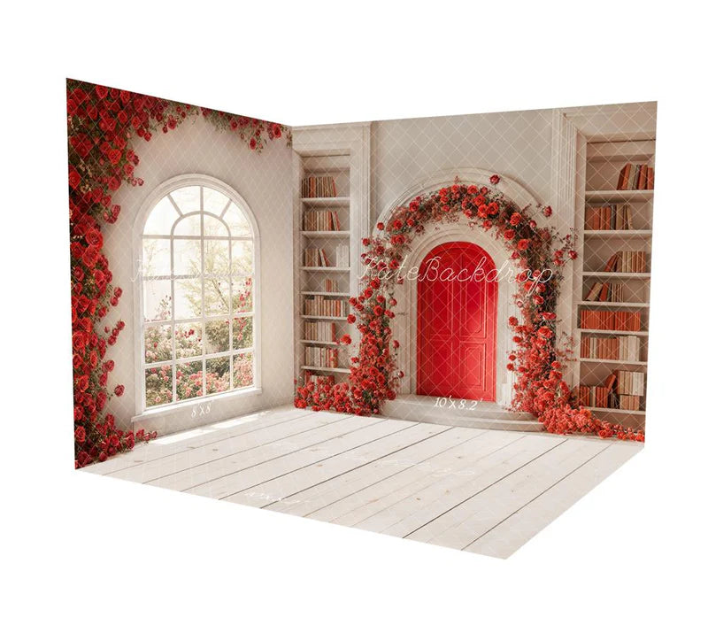 Kate Valentinstag Indoor Buch Rosenbogen Zimmer Set - Kate Backdrop.de