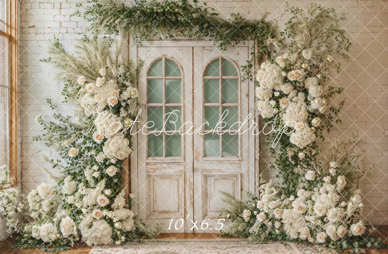Kate Frühling Hochzeit Floral Tür Hintergrund entworfen von Emetselch