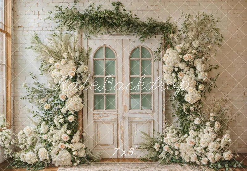 Kate Frühling Hochzeit Floral Tür Hintergrund entworfen von Emetselch