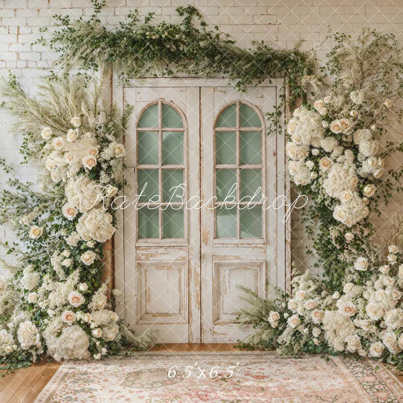 Kate Frühling Hochzeit Floral Tür Hintergrund entworfen von Emetselch