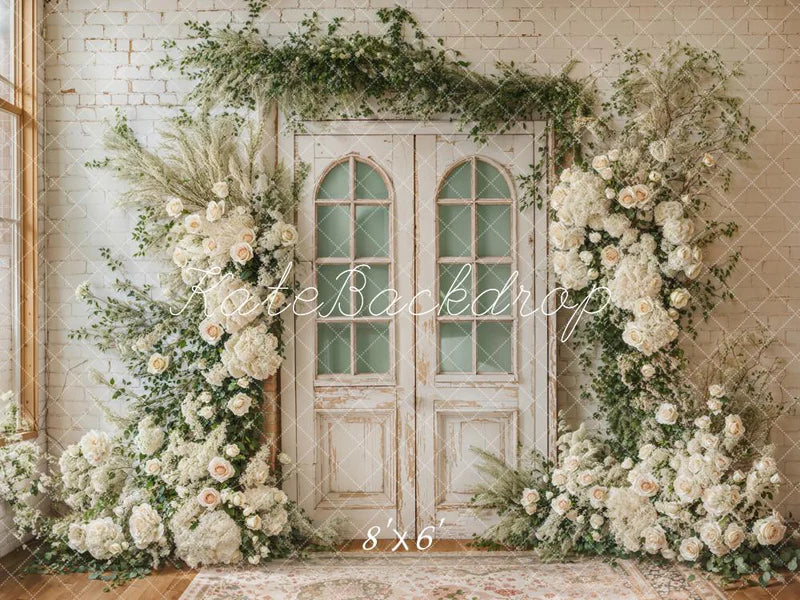 Kate Frühling Hochzeit Floral Tür Hintergrund entworfen von Emetselch