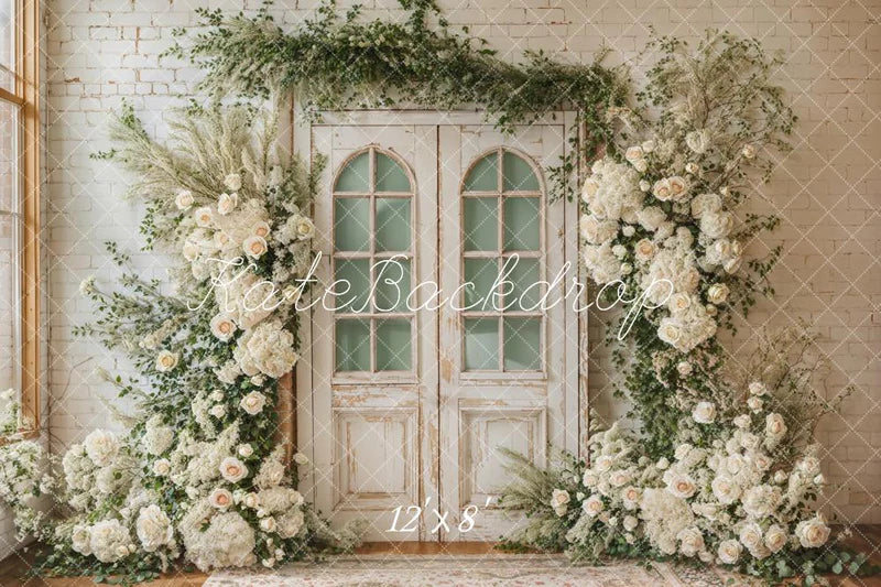 Kate Frühling Hochzeit Floral Tür Hintergrund entworfen von Emetselch