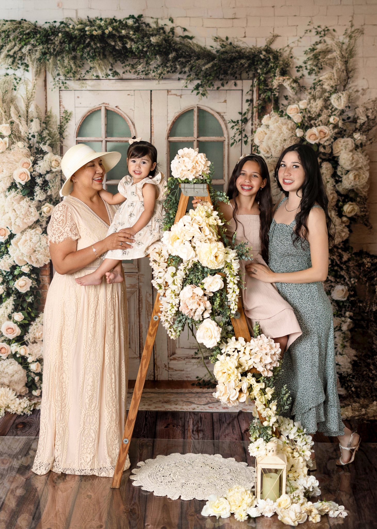 Kate Frühling Hochzeit Floral Tür Hintergrund entworfen von Emetselch