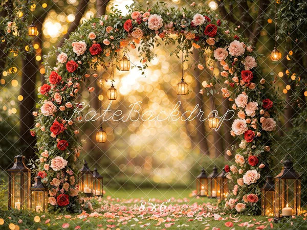 🔥50%OFF-Kate Valentinstag Blume Bogen Laterne Hintergrund - Kate Backdrop.de