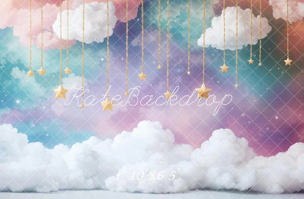 ⚡Blitzangebote #2-Kate Kuchen Zerschmettert Verträumte Wolken Sternenhimmel Hintergrund - Kate Backdrop.de