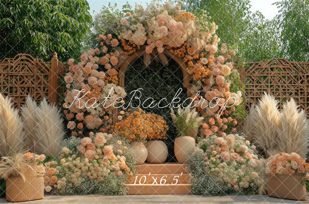 ⚡Blitzangebote #2-Kate Boho Blumenbogen Hochzeit hintergrund - Kate Backdrop.de