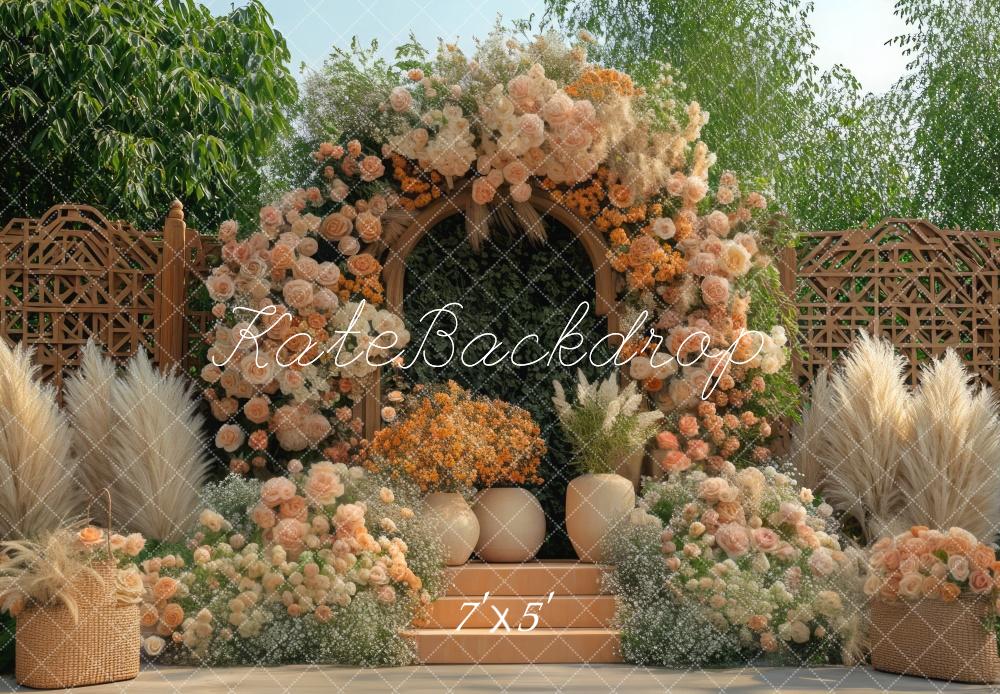⚡Blitzangebote #2-Kate Boho Blumenbogen Hochzeit hintergrund - Kate Backdrop.de
