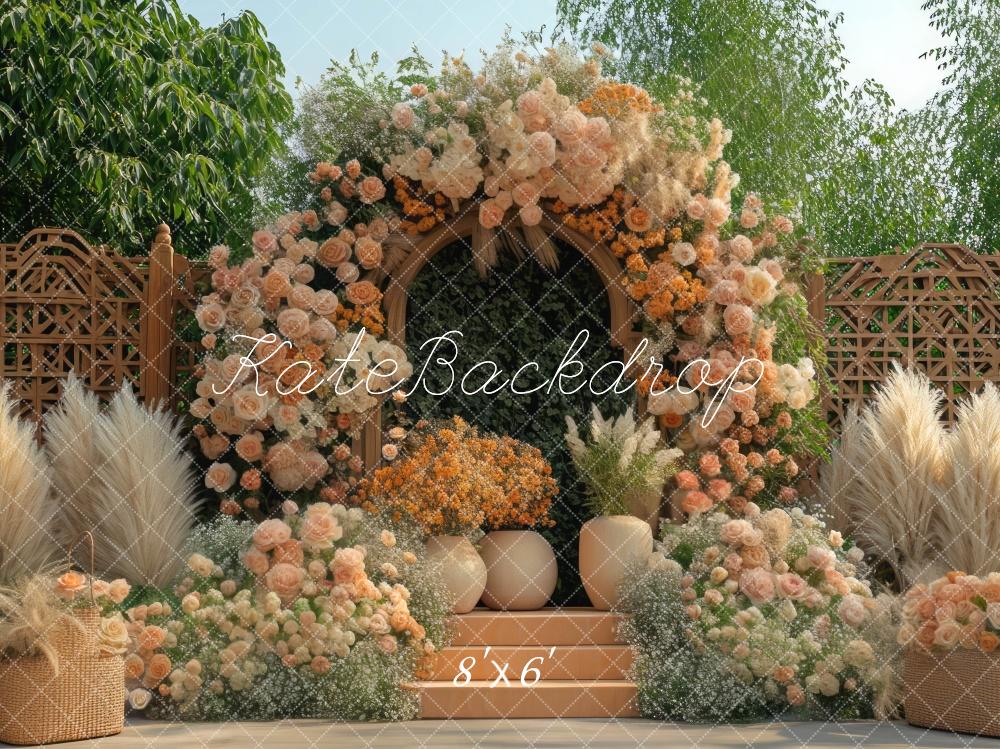 ⚡Blitzangebote #2-Kate Boho Blumenbogen Hochzeit hintergrund - Kate Backdrop.de