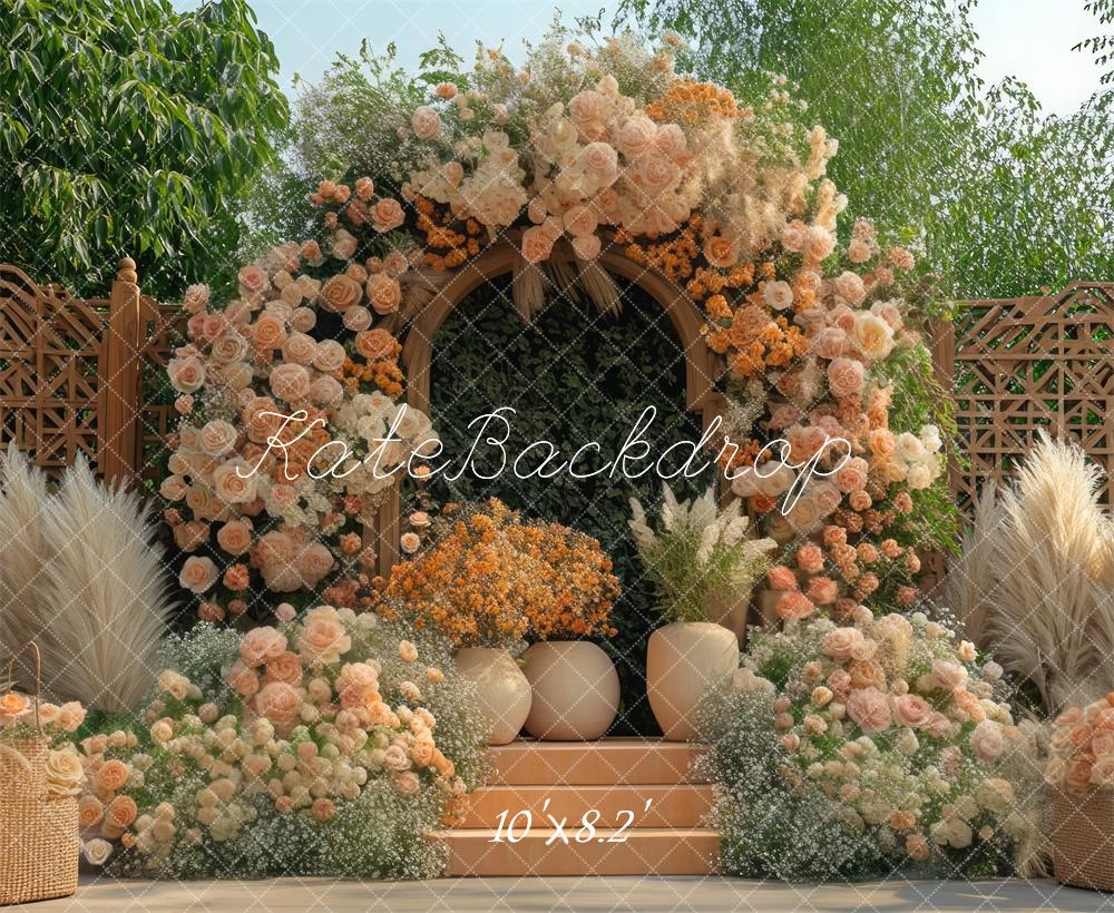 ⚡Blitzangebote #2-Kate Boho Blumenbogen Hochzeit hintergrund - Kate Backdrop.de