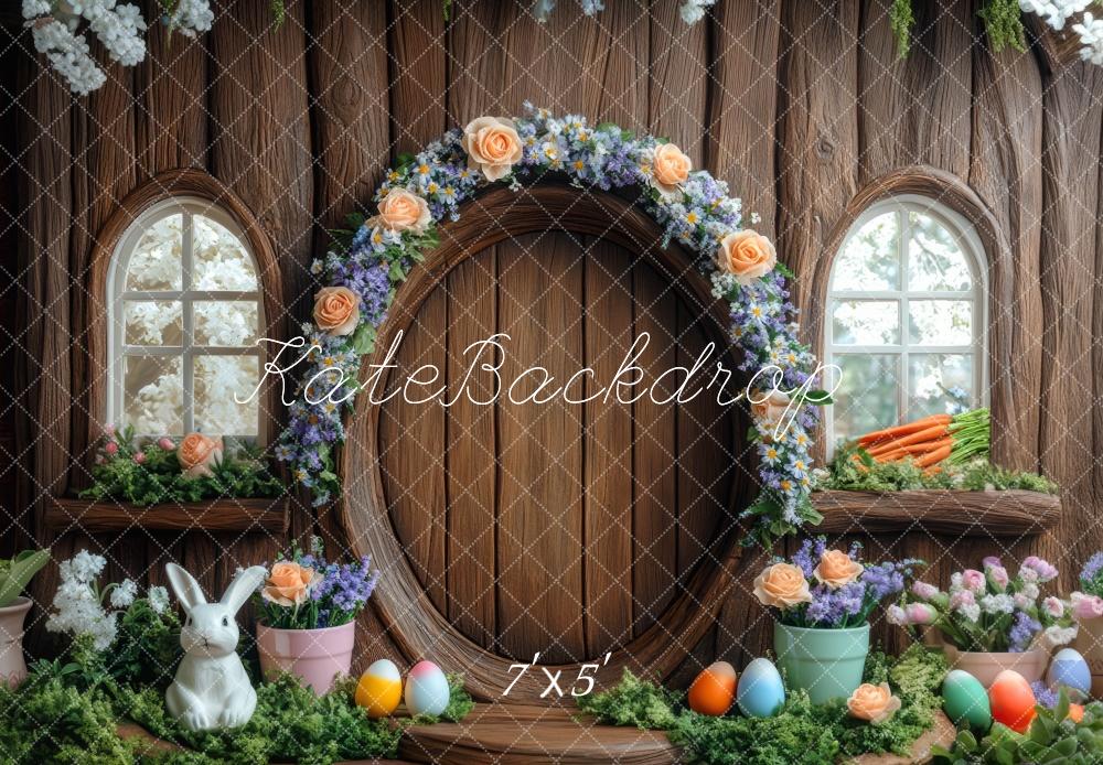 Kate Osterhase Blumenbogen Baumhaus hintergrund Entworfen von Mini MakeBelieve - Kate Backdrop.de