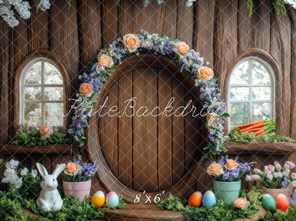 Kate Osterhase Blumenbogen Baumhaus hintergrund Entworfen von Mini MakeBelieve - Kate Backdrop.de