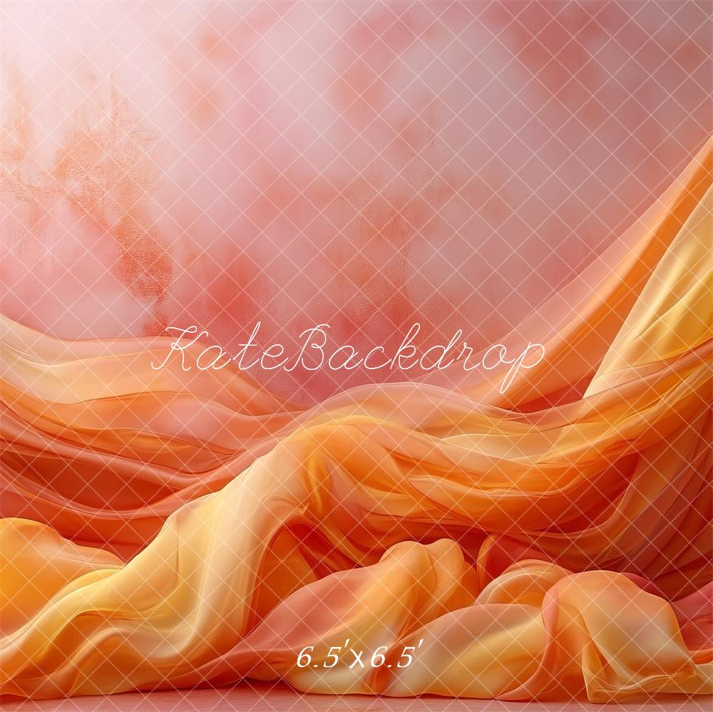 Kate Elegante leuchtend orangefarbene Vorhänge hintergrund Entworfen von Mini MakeBelieve - Kate Backdrop.de