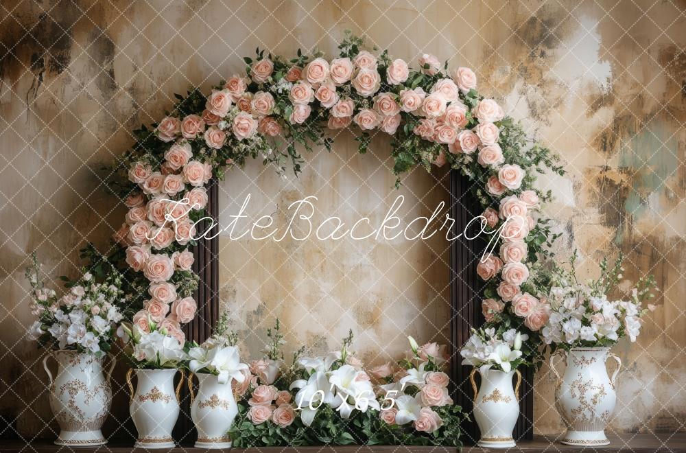 Kate Valentinstag Blumenbogen Hochzeit hintergrund Entworfen von Mini MakeBelieve - Kate Backdrop.de