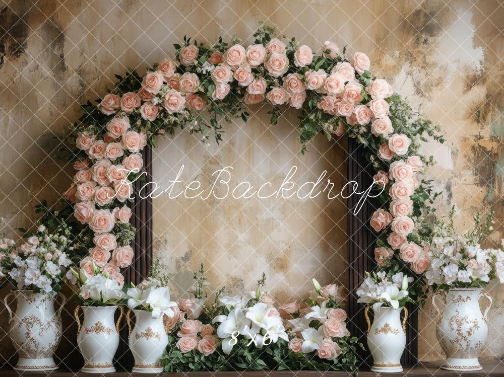 Kate Valentinstag Blumenbogen Hochzeit hintergrund Entworfen von Mini MakeBelieve - Kate Backdrop.de