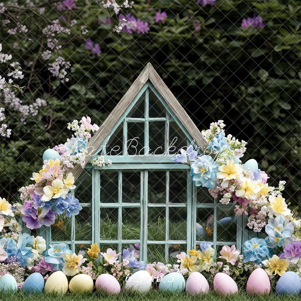 Kate Ostern Hase Blumen Gewächshaus hintergrund Entworfen von Mini MakeBelieve - Kate Backdrop.de