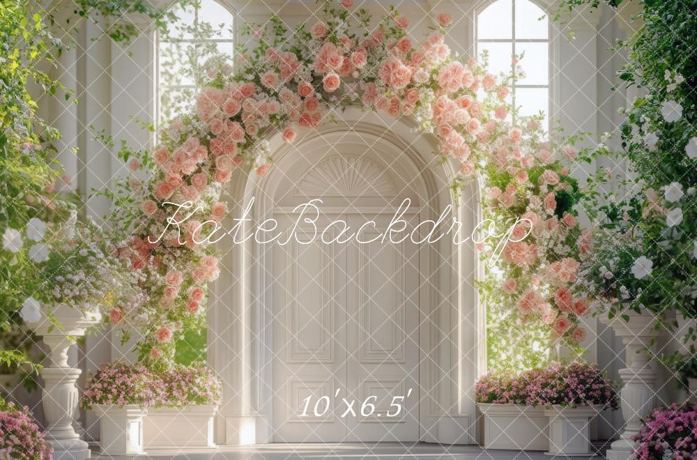 ⚡Blitzangebote #1-Kate Sonnenlicht Blumenbogen Türöffnung Hochzeit hintergrund - Kate Backdrop.de