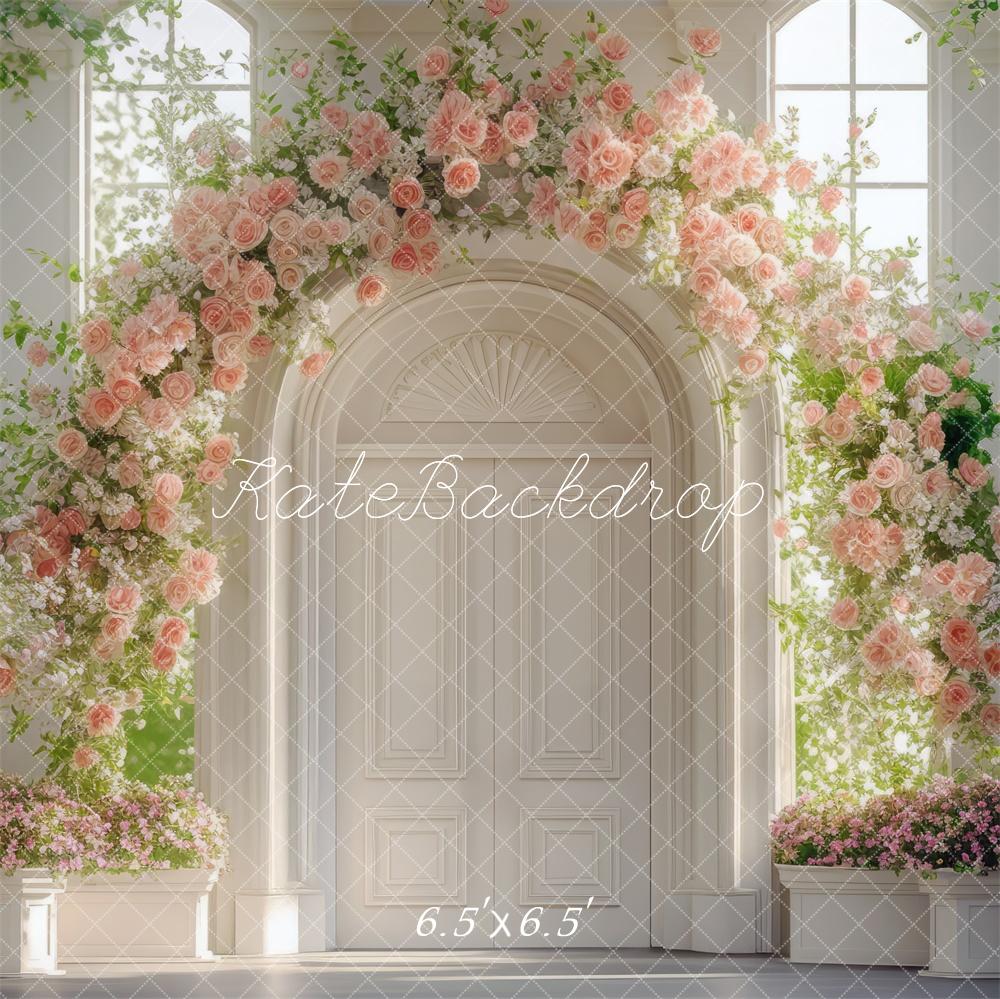 ⚡Blitzangebote #1-Kate Sonnenlicht Blumenbogen Türöffnung Hochzeit hintergrund - Kate Backdrop.de
