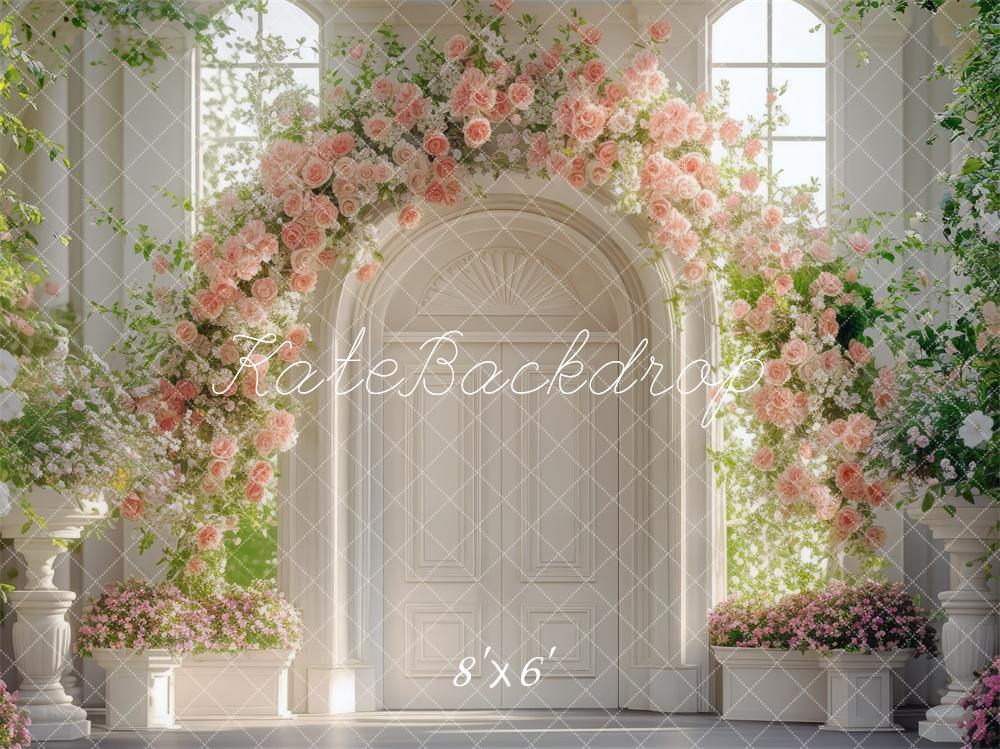 ⚡Blitzangebote #1-Kate Sonnenlicht Blumenbogen Türöffnung Hochzeit hintergrund - Kate Backdrop.de